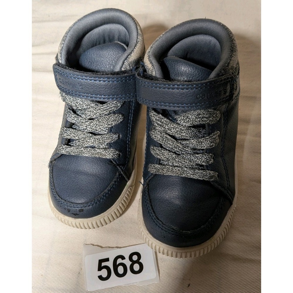 Carter's Toddler Boys Charlie size 7m sneakers Navy and Brown